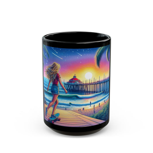 Summer Vibes 3 Black Coffee Mug (15oz)